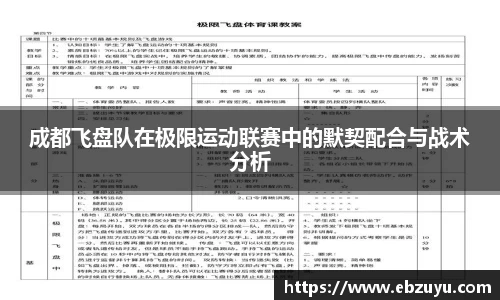 成都飞盘队在极限运动联赛中的默契配合与战术分析
